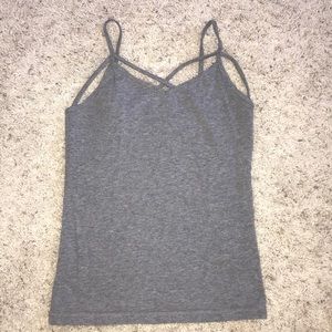 grey cutout tank top